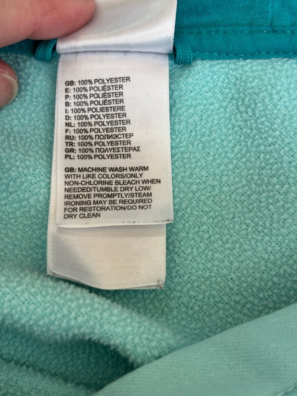 The North Face Women's L Teal Pullover Hoodie with Logo Good Condition - Picture 7 of 12